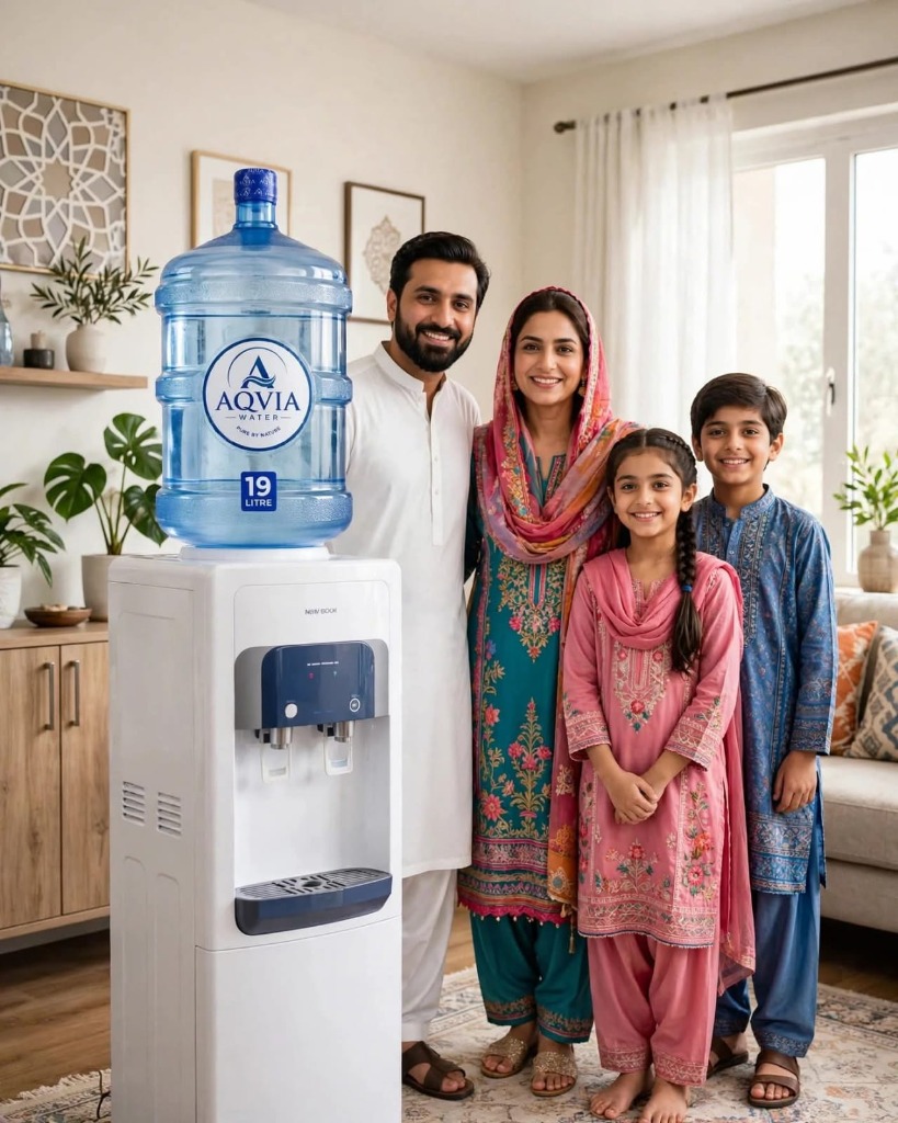 Pakistani Family with Aqvia 19L Water Dispenser