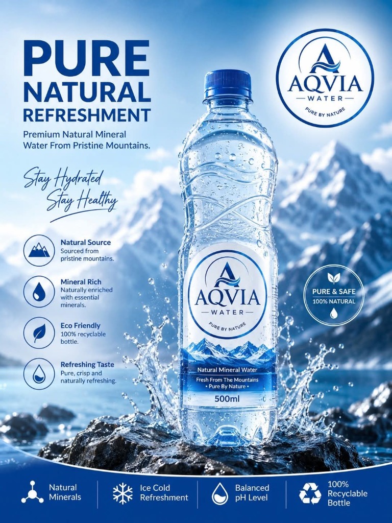 PURE NATURAL REFRESHMENT - 500ml Bottle